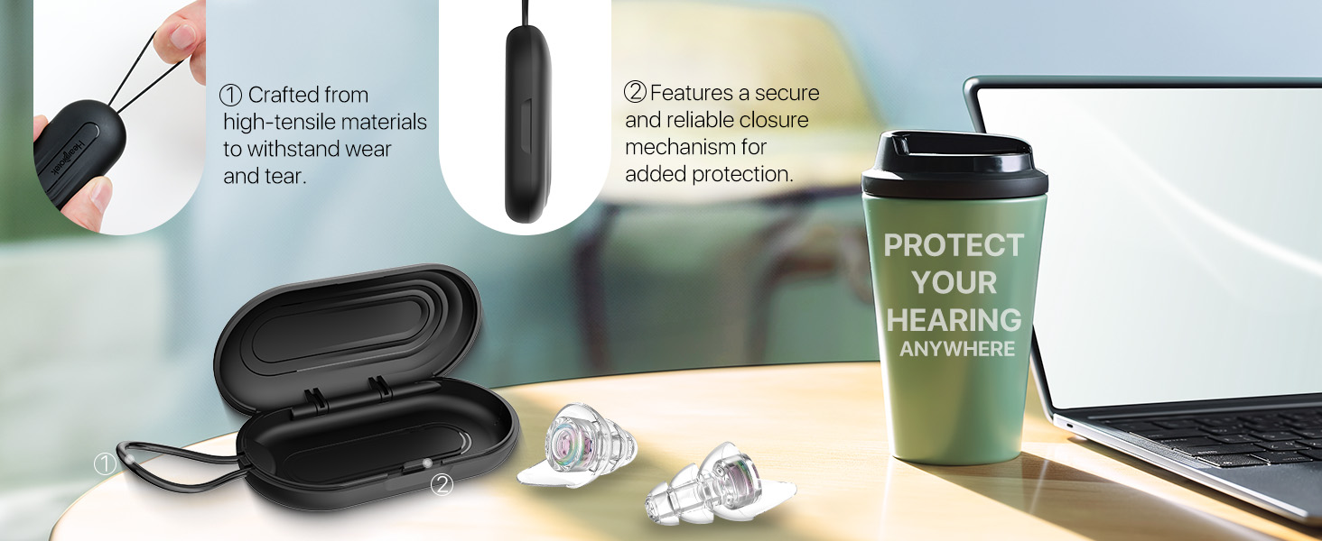 Noise redunction ear plugs protect your hearing anywhere
