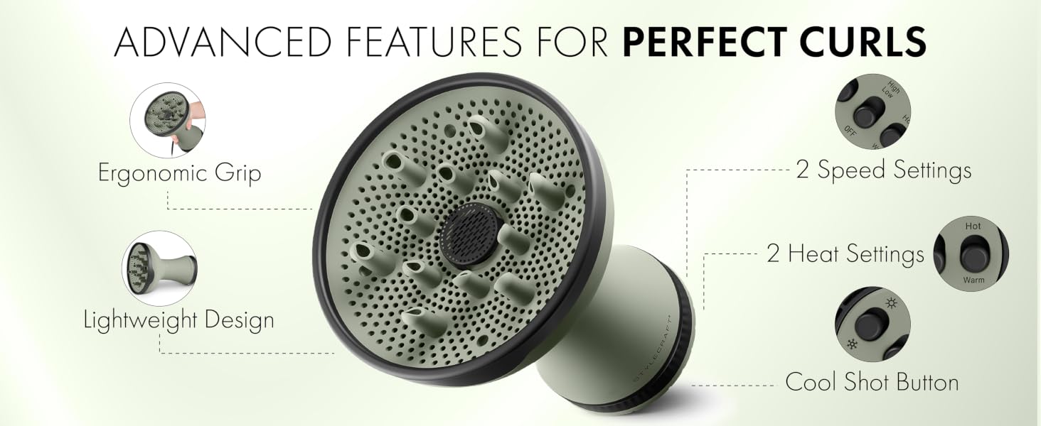 hair diffuser for curly