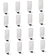 HANZE Wall Hooks Key Holder Adhesive Hooks Wall Hangers Heavy Duty Sticky Hooks Waterproof Stainl...