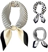 CODCOS 27.5 Inch Silk Feeling Scarf for Women Square Satin Head Scarf Hair Wrap Bandana