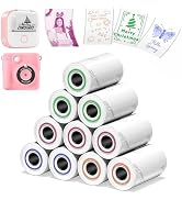 Memoking Sticker Paper Compatible for T02/M02/Q02E/T02 Pro Print Pods Mini Printer, White-Based 4...