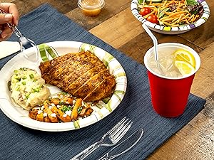 paper plates 8.5, plastic plates disposable, paper plates bulk, disposable plates heavy duty