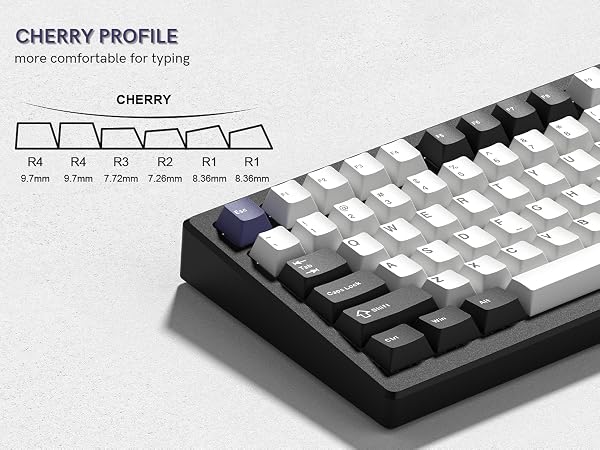 Double Shot PBT Keycaps Set 138 Keys, Cherry Profile Custom Keycaps