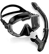 Snorkel Set for Adults, Snorkel Mask with Dry Snorkel, 180° Panoramic Anti-Fog and Anti-Leak, Div...