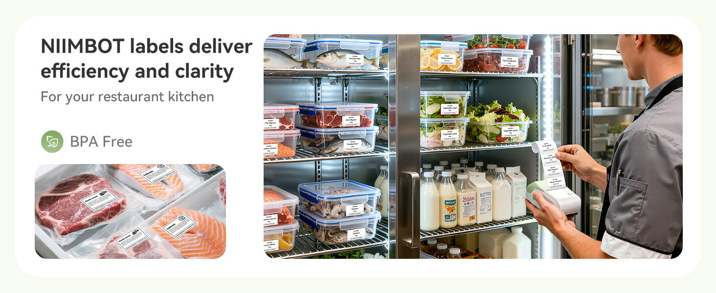 NIIMBOT labels bring efficiency and clarity to your restaurant kitchen