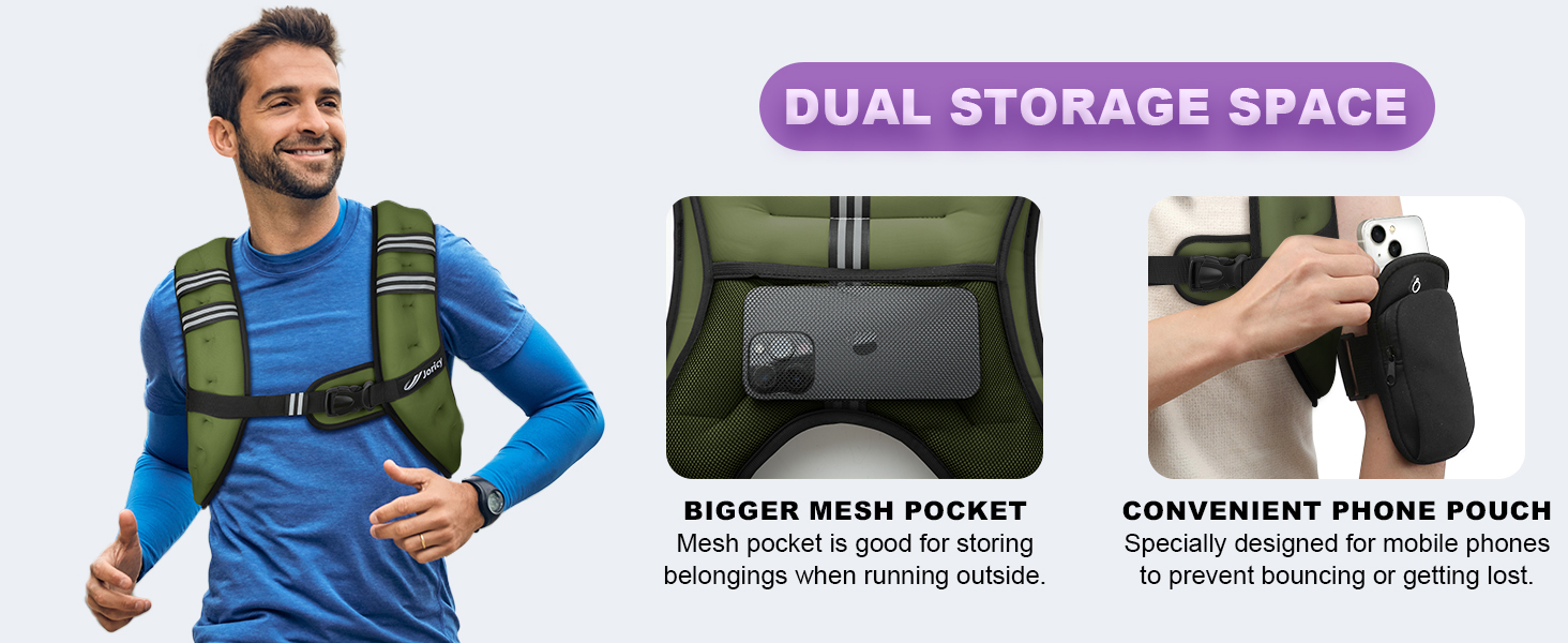 Weighted Vest Weight Vest with Reflective Stripe Body Weight Vests Adjustable for Men Women Workout