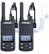 KETELESE T1 FRS Walkie Talkie Set for Adults, Long Range Two-Way Radio, with Earpiece Family Radi...