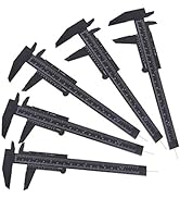 TamBee 6Inch 150mm Mini Caliper Double Scale Plastic Vernier Caliper for Jewelry Sliding Gauge Ru...