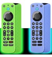 Pinowu Remote Cover Case (2pcs, Glow in The Dark) Compatible with Firetv Voice Remote Pro (2022 R...