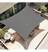 Amagenix Sun Shade Sail 14'X20' Rectangle Dark Grey Heavy Duty UV Protection Breathable Canopy fo...