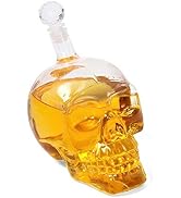 Bargain Crusader Skull Head Vodka Shot Whiskey Wine Drinking Glass Bottle Decanter Skull Shaped W...
