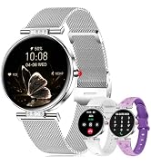 Smart Watch for Women, 1.19" AMOLED Touchscreen Fitness Watch(Calls/Notifications)3 Straps, 24H H...