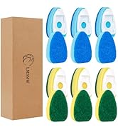 Dish Wand Refills 12, Non Scratch Dishwand Replacement Sponge Heads, Heavy Duty Soap Dispensing S...