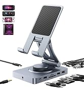 Versatile USB C Hub (11-in-1) with SD TF 4.0 Reader, 4K@60Hz HDMI, RJ45, Audio, USB A, USB C, Rot...