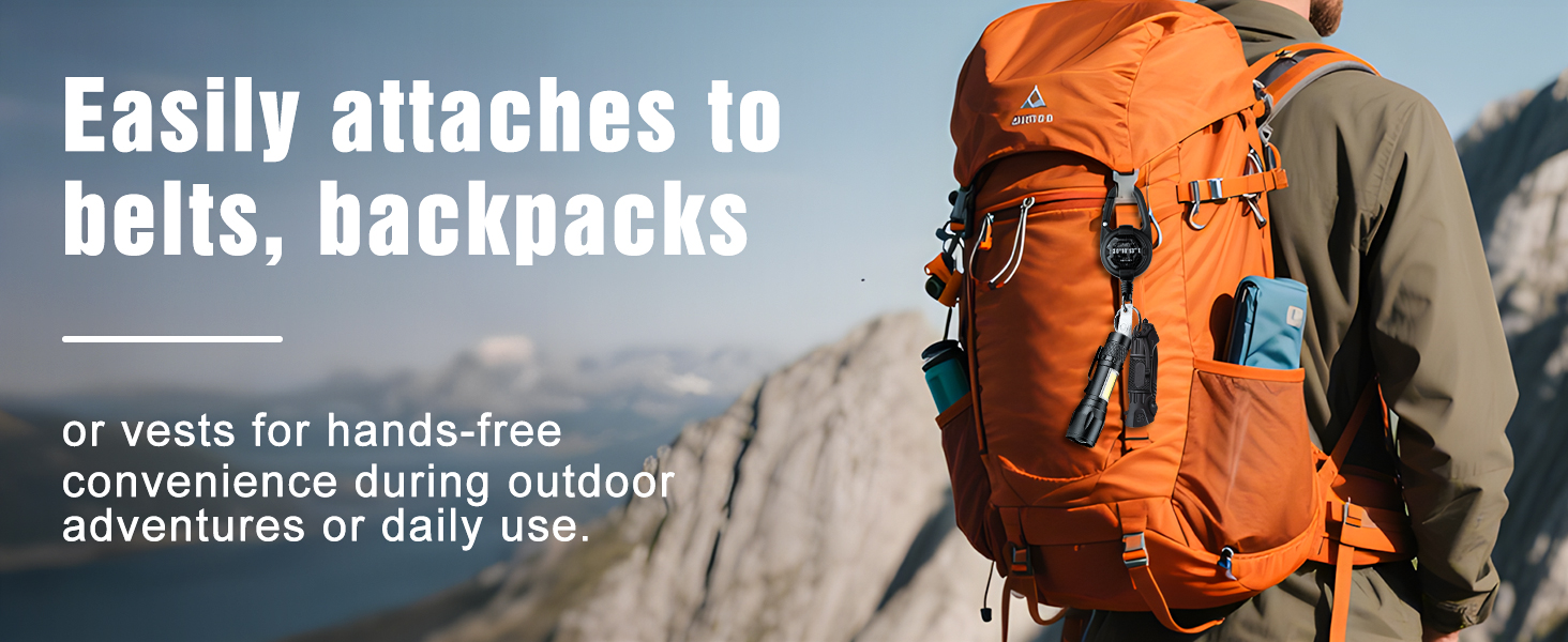 Heavy Duty Carabiner Badge Holder; retractable keychain heavy duty