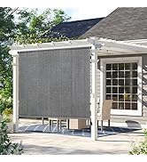 Amagenix Outdoor Roller Shades, 220GSM HDPE Exterior Cordless Patio Shades Roll Up Outdoor Blinds...