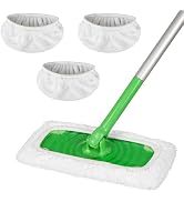 Reusable 100% Coral Fleece Mop Pads Compatible with Swiffer Sweeper Mop, Wet and Dry Flat mop Cov...