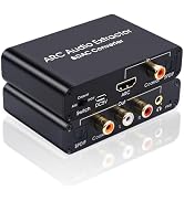 HDMI ARC Audio Extractor,192KHz DAC Converter and ARC Audio Extractor, Digital to Analog Audio Co...