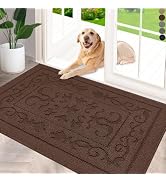 FONEYI Indoor Doormat, Front Back Door Mat 24"x36" Washable, Rubber Backing Non Slip Door Mats, L...