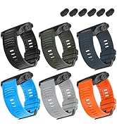 VELEYOK 26mm Quickfit Silicone Watch Bands Compatible with Garmin Fenix 8 tactix 8 51mm/Fenix 7X/...