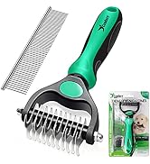 Candure Pet Friendly Dog Brush for Shedding & Effective Hair Removal 11+6 Double-Sided Dematting ...