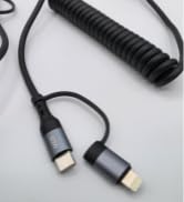 coiled lightning cable