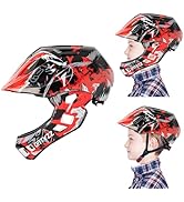 ONTYZZ Kids Bicycle Helmet Kids Adjustable Safety Full Face Helmet Lightweight Toddler Mountain F...