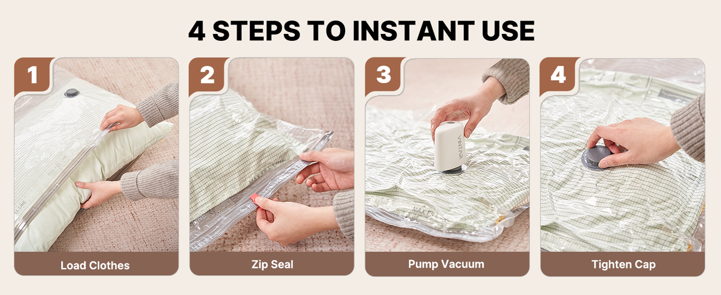 travel vacuum bags with pump