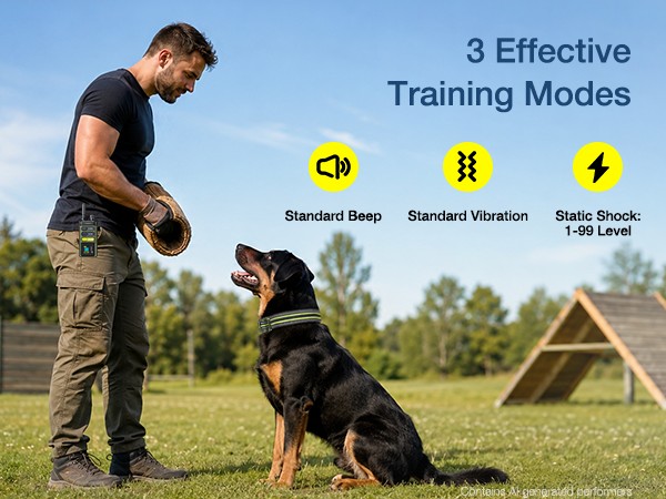DeeWaves dog training collar with remote ,e collar for dogs training,shock collar for large dog