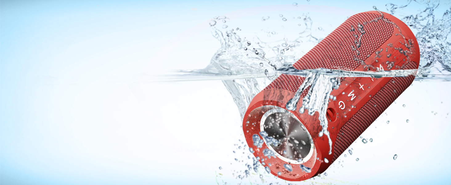 Red Waterproof Bluetooth Speaker