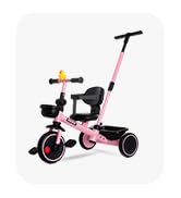 KRIDDO 2-in-1 Tricycle for Toddlers 1.5-5 Years, Push Tricycle with Parent Steering Detachable Ha...
