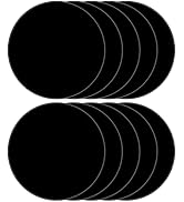 DARENYI 10Pack Black Acrylic Sheets, 8 inch Plexiglass Sheets 0.04' Thick Round Acrylic Boards Pl...
