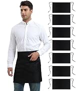Xeoxarel 18'' X 27'' Unisex Server Aprons with 4 Pockets (Available in 3 Pack / 7 Pack)