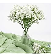 MAQIHAN 10 Baby Breath Artificial Flowers - 7.6" Babies Breath Flowers Artificial Faux Flowers Bo...