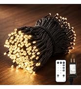 suddus Christmas Tree Lights Indoor, 100 LED 33ft Warm White Led Christmas Lights,String Lights O...