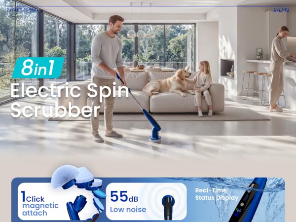 electric grout scrubber, rechargeable bathroom scrubber, electric spin scrubber cordless, scrubber