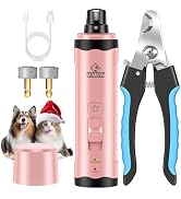 VIWIK Dog Nail Trimmers, Dog Nail Grinder with 2 LED Lights, Pet Nail Clippers Kit for Large Medi...
