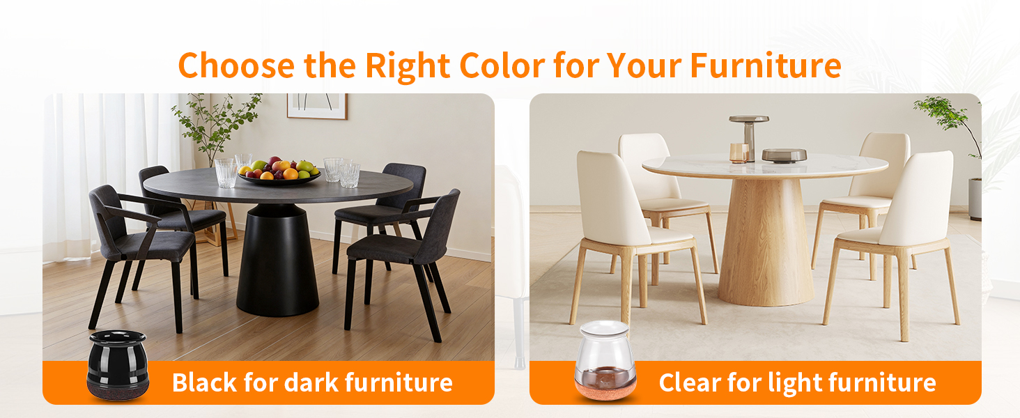 Chair Leg Floor Protectors for Hardwood Floors Furniture Feet Silicone Covers Rubber Caps Felt Pads