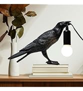 KENJIEY Raven Lamp - Adjustable Brightness with Bulb, Gothic Home Decor for Bedside, Bedroom, Liv...