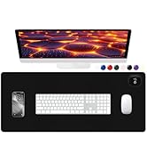 Niniubye Heated Desk Pad, 31.5" x 13" Leather Non-Slip Warm Desk Pad, Large Mouse Mat with 3 Leve...