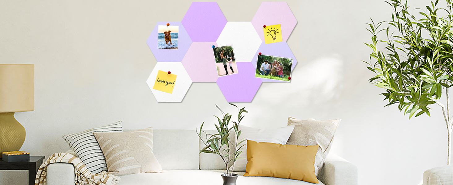 DIY Hexagon Bulletin Board Pin Board