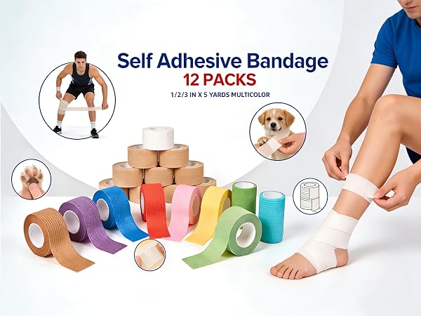 adhesive cohesive bandage swelling relief cohesive bandage wrap self-adhesive cohesive bandage
