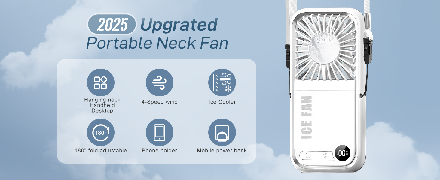 portable fan rechargeable personal fan neck fan usb fan mini handheld fans small desk fan foldable