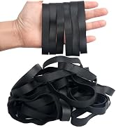 Rubber Bands 40 Pcs size#105 Wide Big Black Large Elastic Band Heavy Duty | Thick Large Rubber Ba...