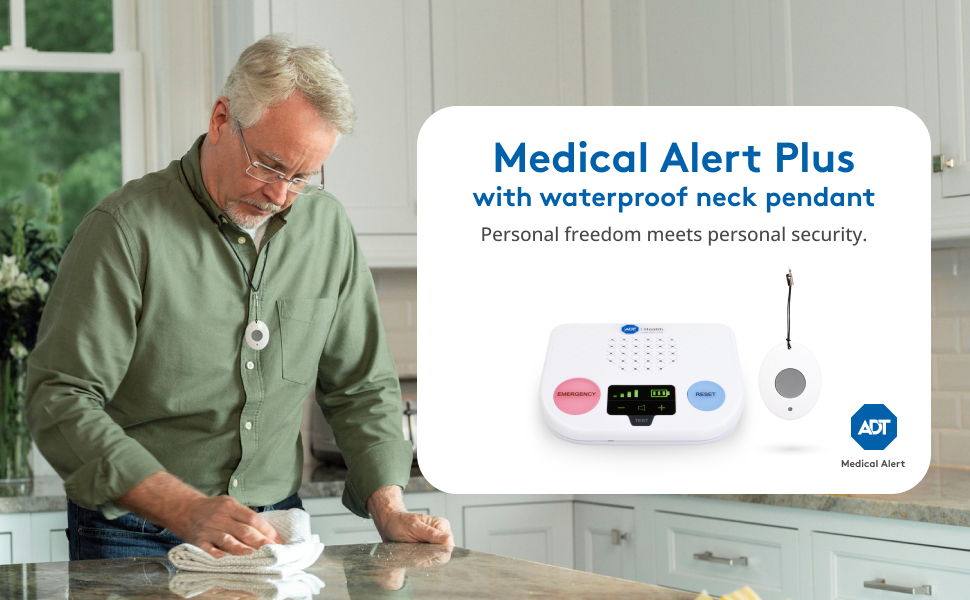 Medical Alert Plus with waterproof neck pendant