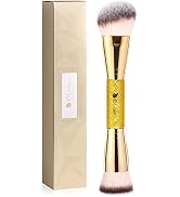 DUcare Foundation Brush Contour Bronzer Makeup Brush Double Ended Self Tanner Brush Sculpting Bru...