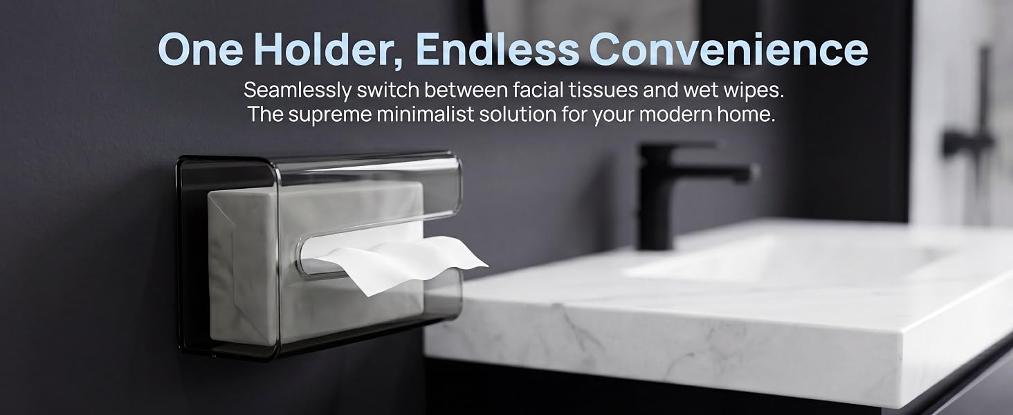wall mounted tissue box holder