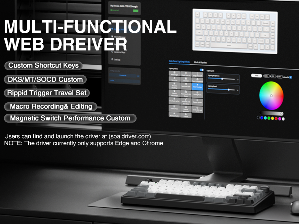 SOCD DKS Rapid Trigger RGB keyboard Advanced Customization macros