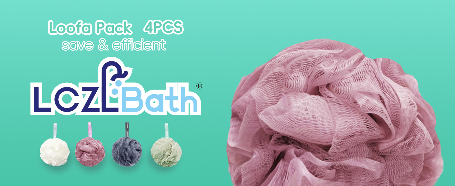 Loofa Pack 4PCS save & efficient