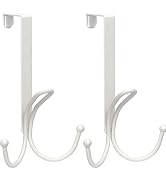 FYY Over The Door Hooks - 2 Pack Door Hangers with Sponge Pad Prevent Scratches Heavy Duty Organi...